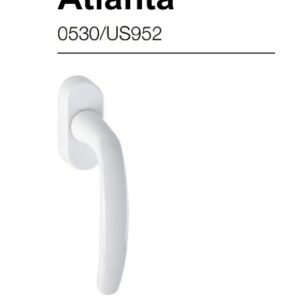 ATLANTA rankenėlė Secustic F9016 0530/US952 7/32-42 45° Balta Hoppe